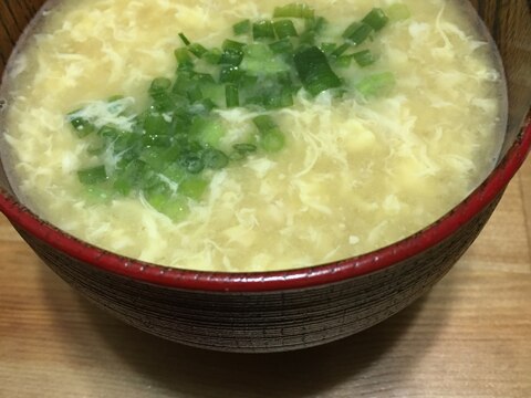 納豆と卵のお味噌汁